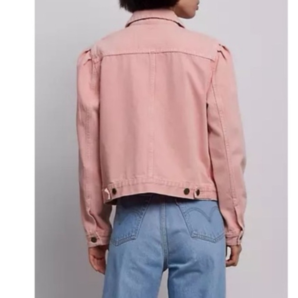 Levi’s original puff sleeve trucker Pink Denim Jacket - Picture 3 of 13